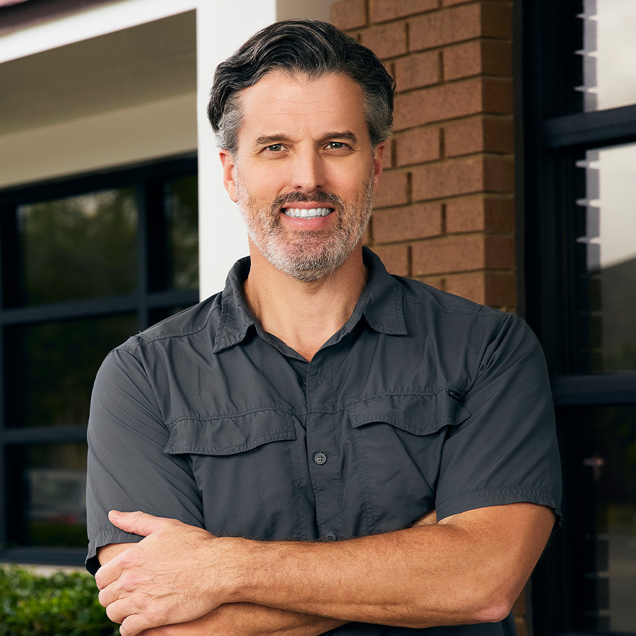 A man at the dermatology office in Panama City Beach, FL.
